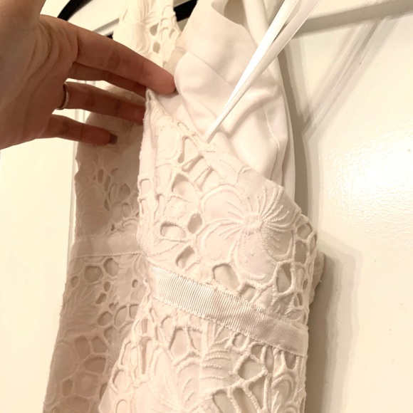 Lilly Pulitzer 2 White Lace Halter Dress Bridal - Picture 4 of 7